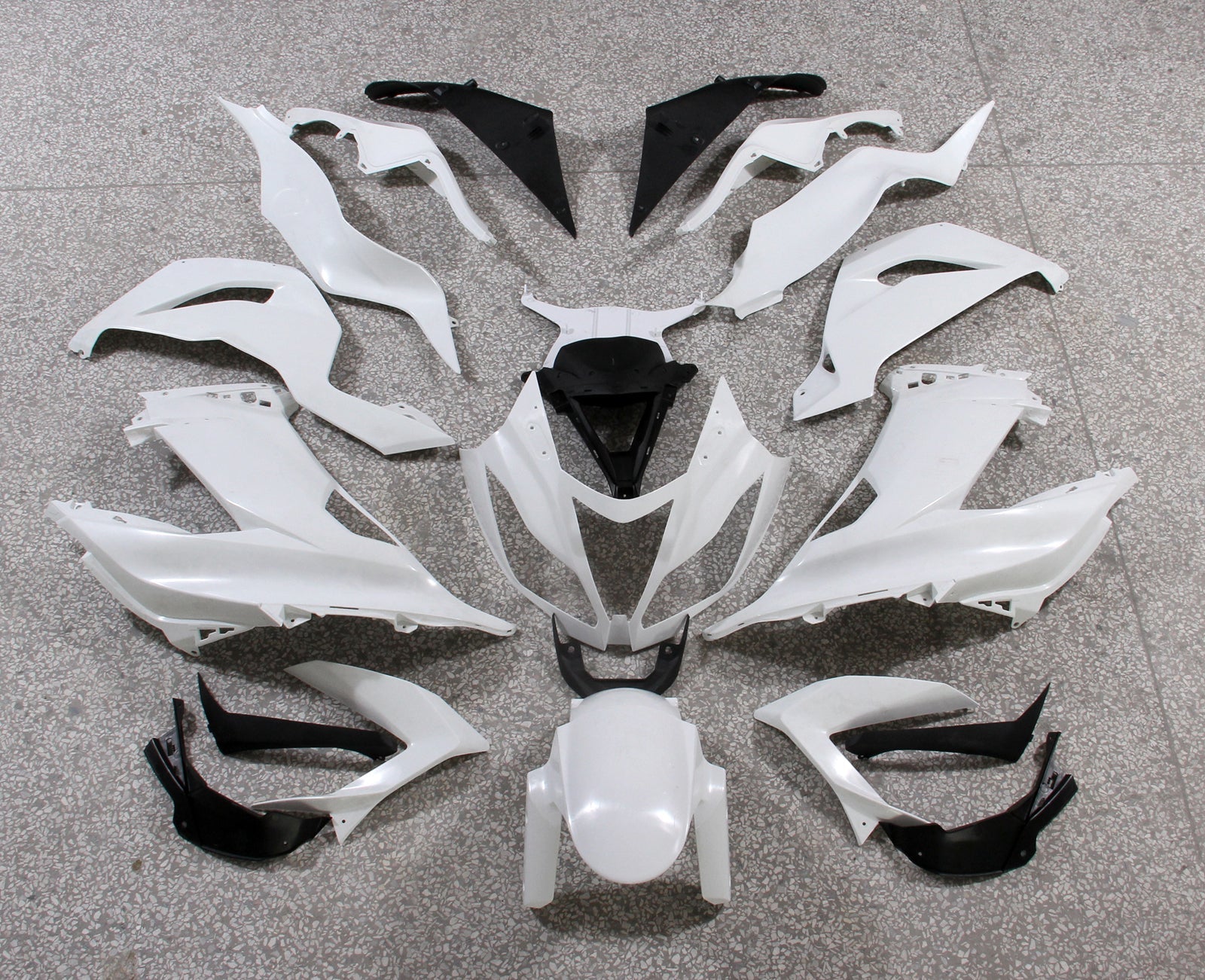 2013-2018 Kawasaki ZX6R 636 Fairings White Ninja Racing Generic