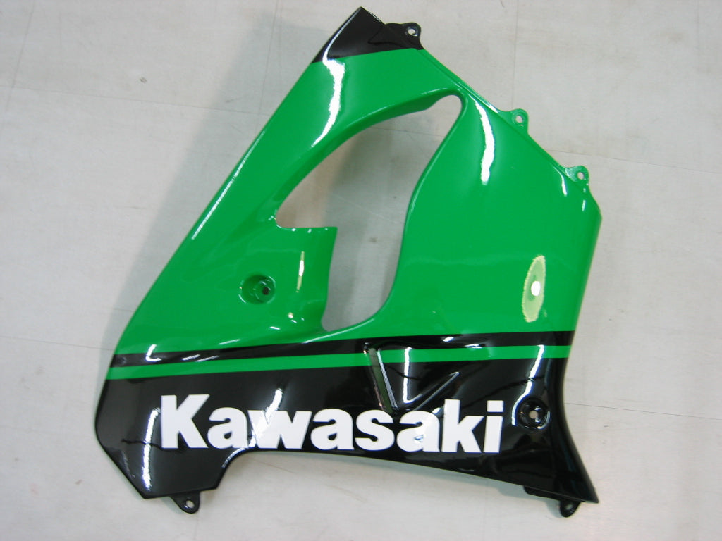 2000-2001 Kawasaki ZX 9R Fairings Green Black No.14 ZX9R Racing Generic