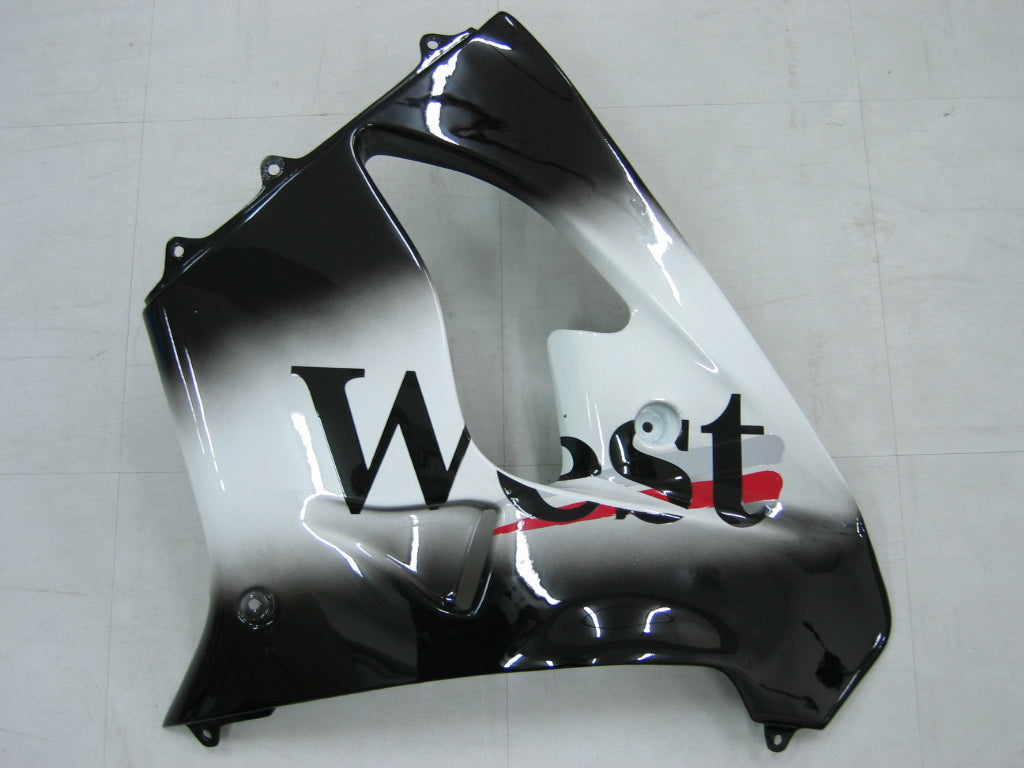 2000-2001 Kawasaki ZX 9R Fairings Black White West ZX9R Racing Generic