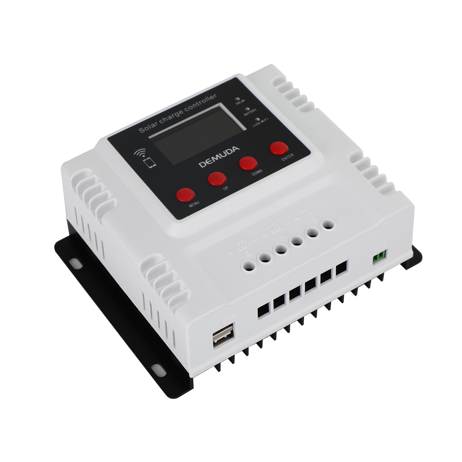 Contrôleur de Charge solaire 10A-60A 12V 24V 48V, avec moniteur Wifi, régulateur PWM LCD