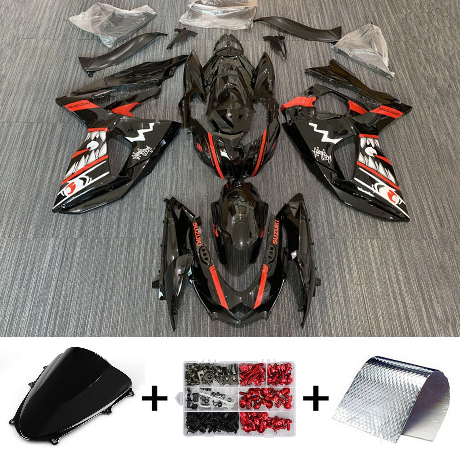 2009-2016 Suzuki GSXR1000 K9 Kit de carénage carrosserie plastique ABS