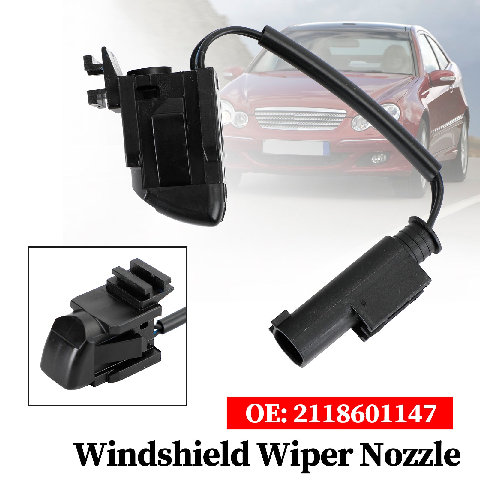 2118601147 Mercedes-Benz W203  W208  W209  W211  W219 Gicleur d'essuie-glace CL203 C219