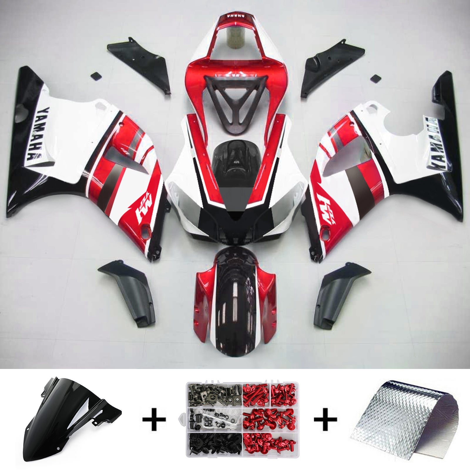 2000-2001 Yamaha YZF 1000 R1 Kit de carénage d'injection carrosserie plastique ABS #108