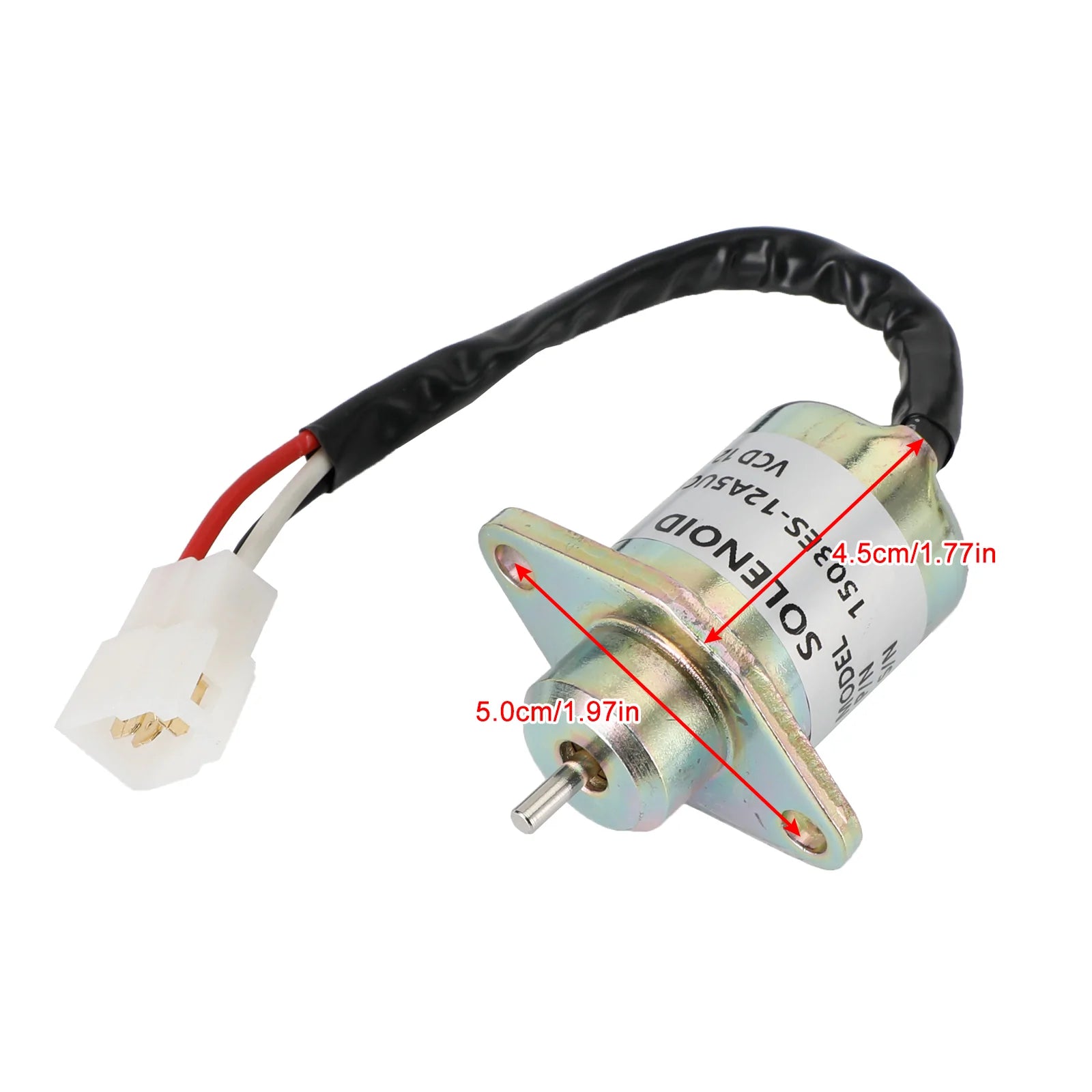 Fuel Shutoff Solenoid 1503ES-12A5UC5S SA-4569-T For Kubota Tractors B1700D B1700E