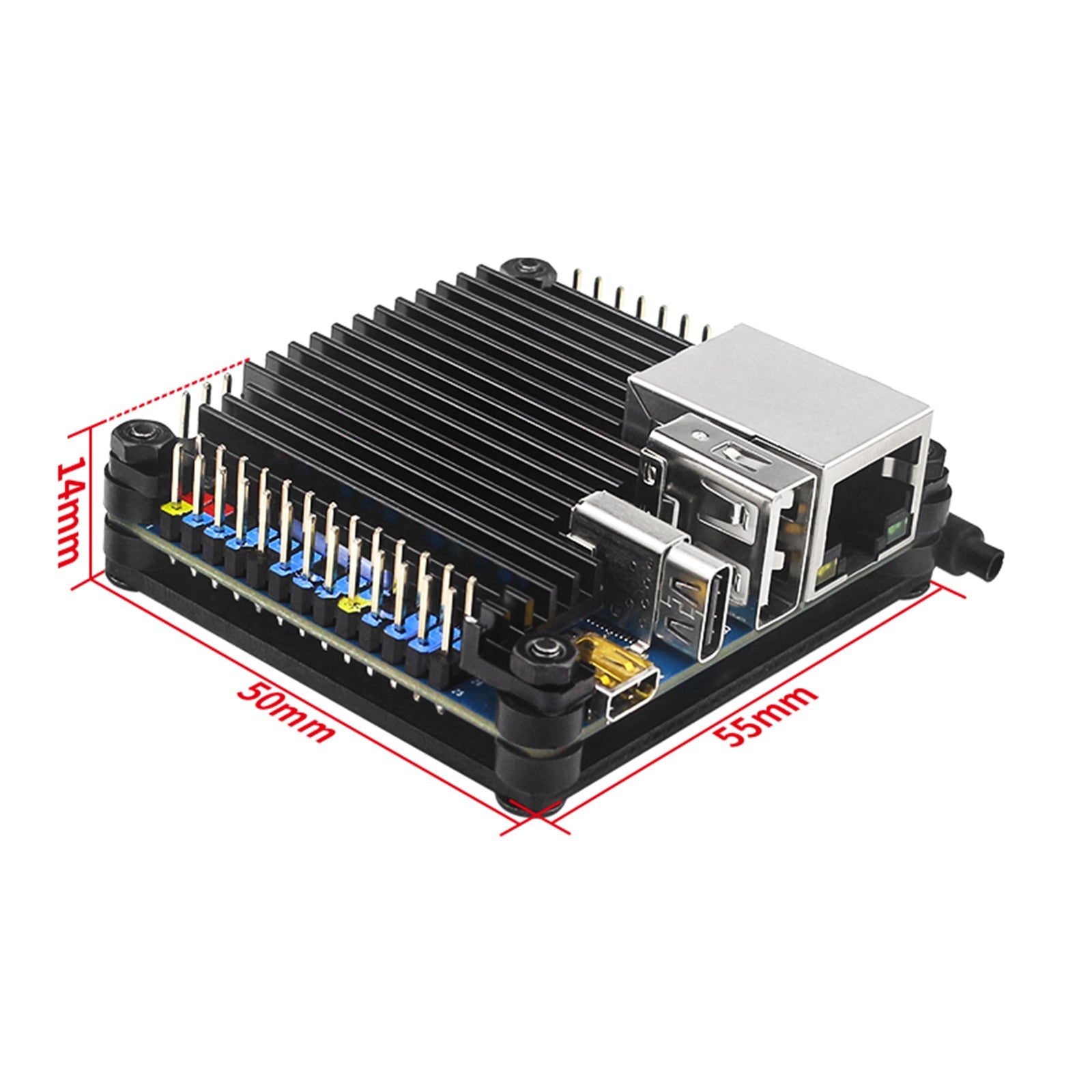 Oranje Pi Zero 3 aluminium ontwikkelingsbord Beschermende koellichaamkoeling