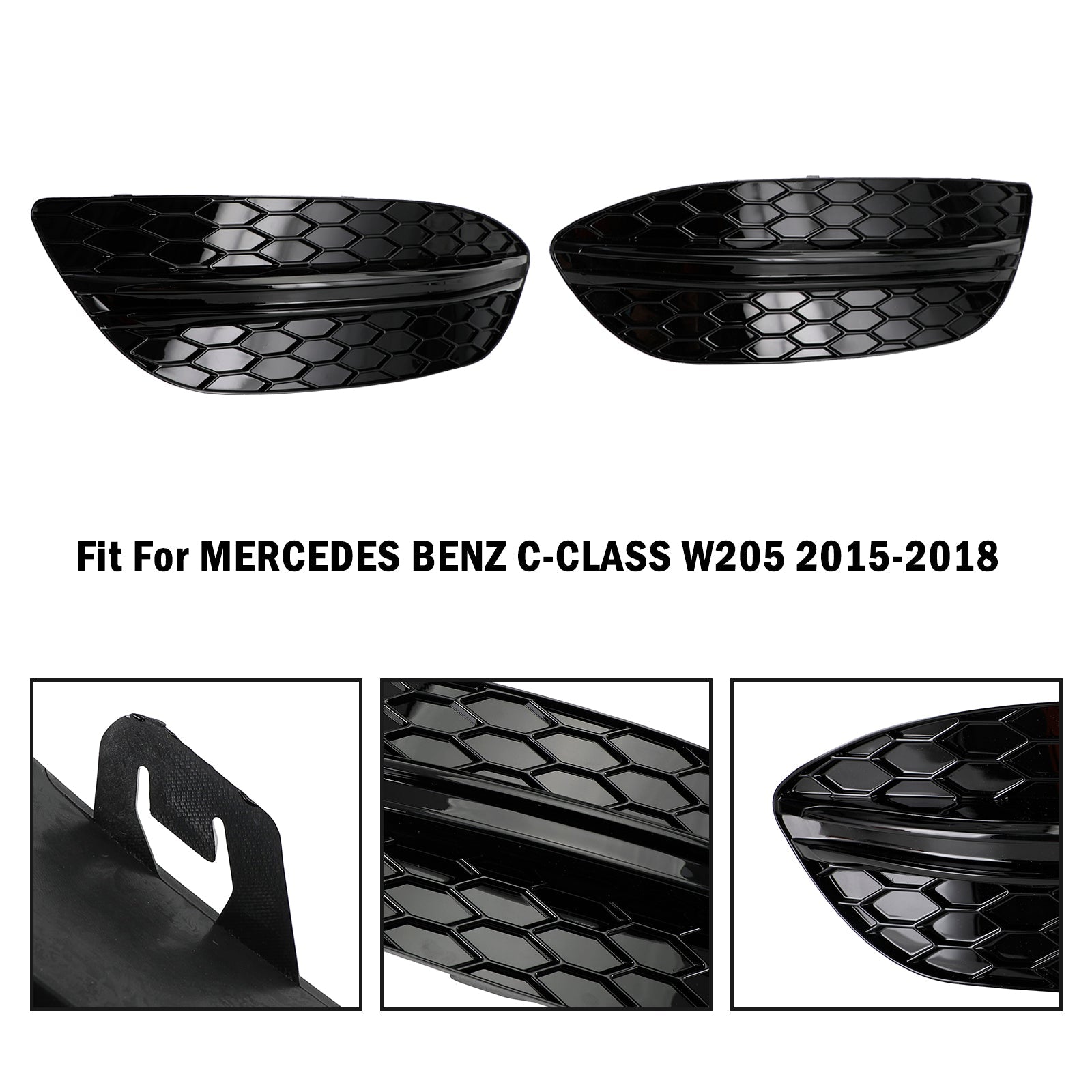 MERCEDES BENZ C-KLASSEW205 2015-2018 Basis Sedan 2PCS Voorste Mistlamp Kap