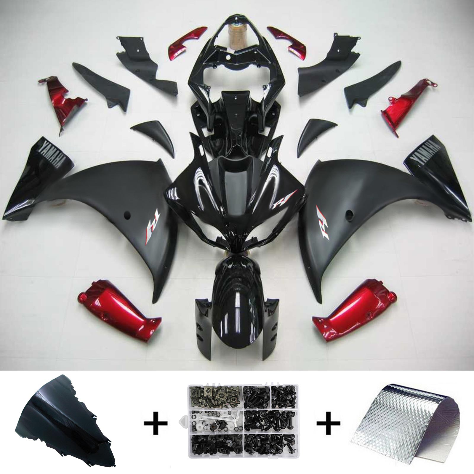 2009-2011 Yamaha YZF 1000 R1 Amotopart Kit de carénage d'injection carrosserie plastique ABS #132