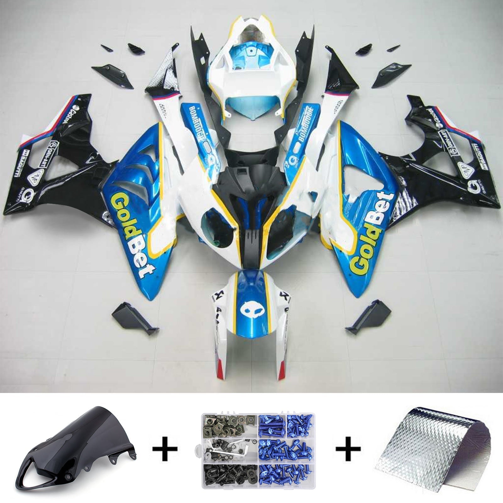 2009-2014 BMW S1000RR Fairing Kit Karosseri Plast ABS Generisk