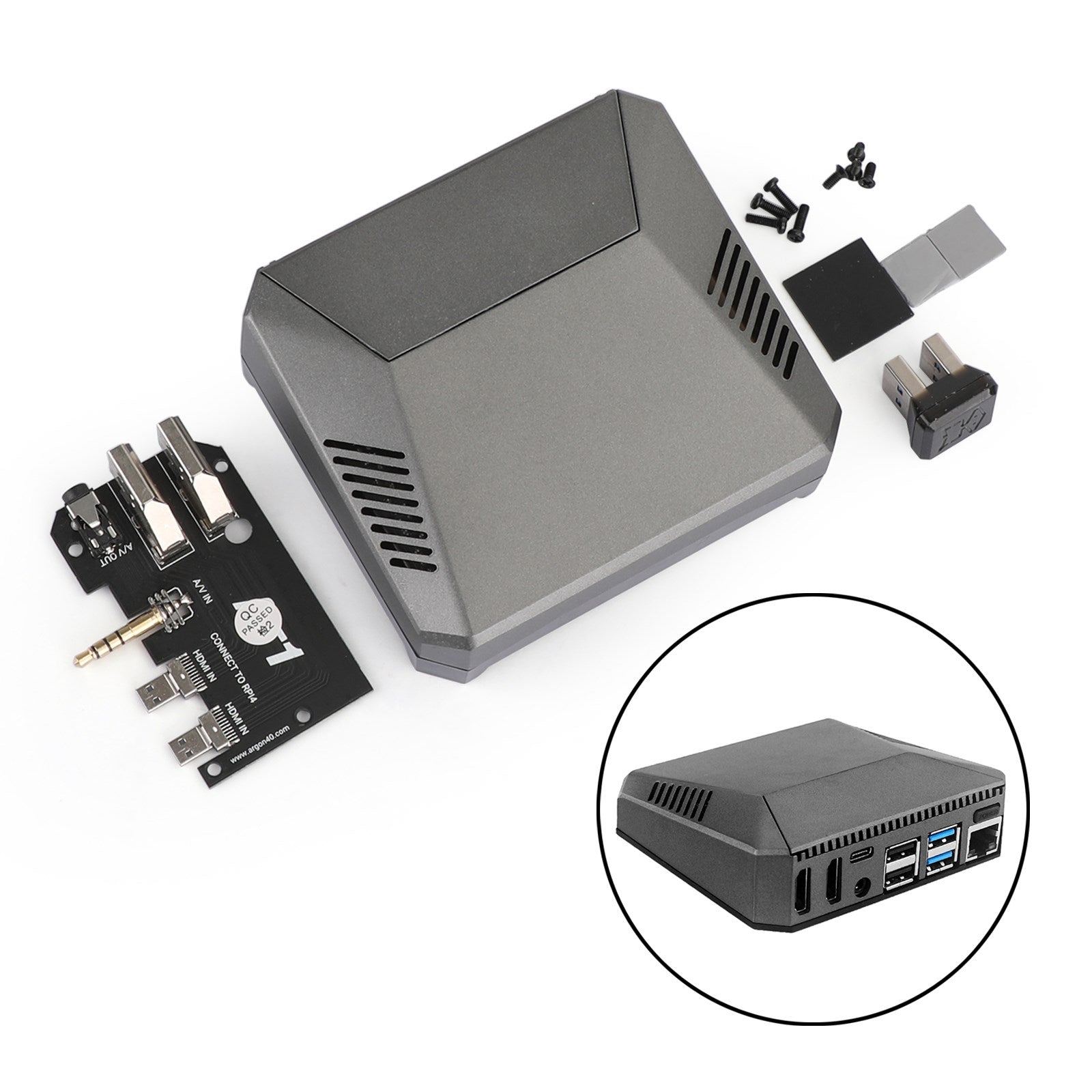 Boîtier en aluminium 2021 pour Raspberry Pi 4, avec bouton d'alimentation sécurisé pour Argon One