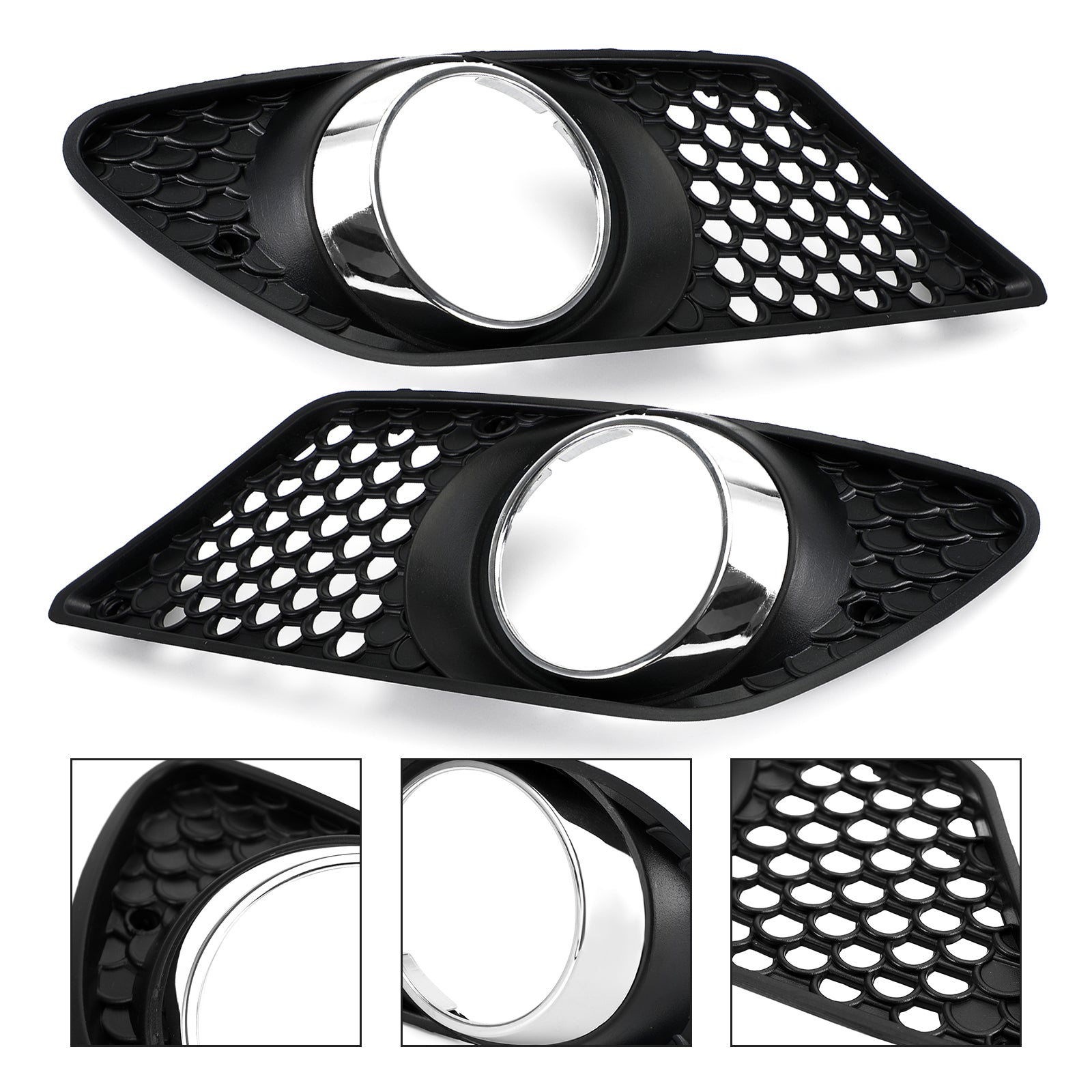 Paire de grilles antibrouillard pour pare-chocs avant pour Mercedes Benz Classe CW204 2008-2010 Générique