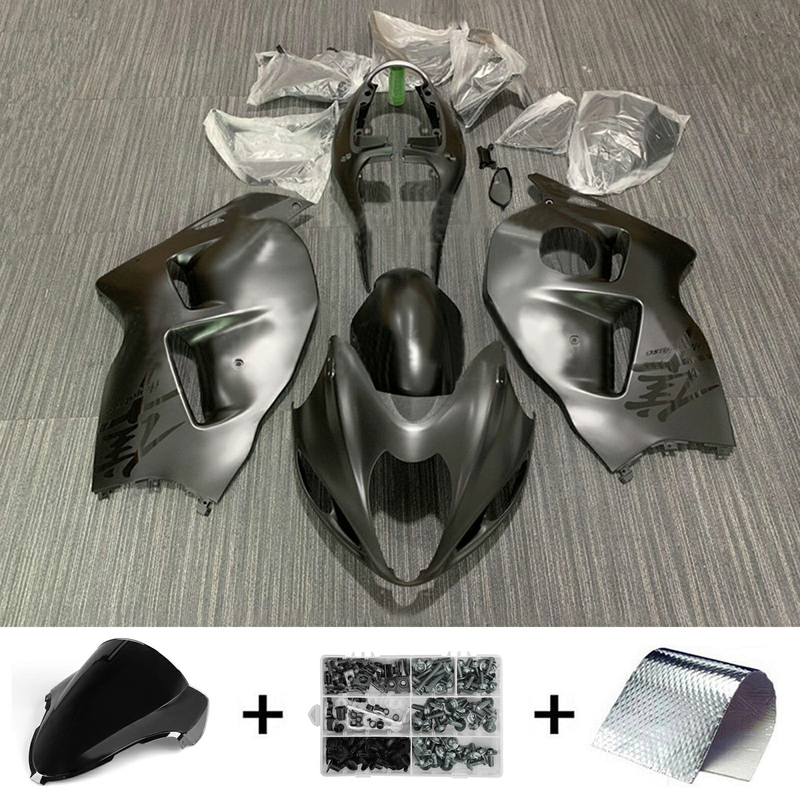 1999-2007 Suzuki Hayabusa GSX1300R Kit de carénage d'injection carrosserie plastique ABS # 134