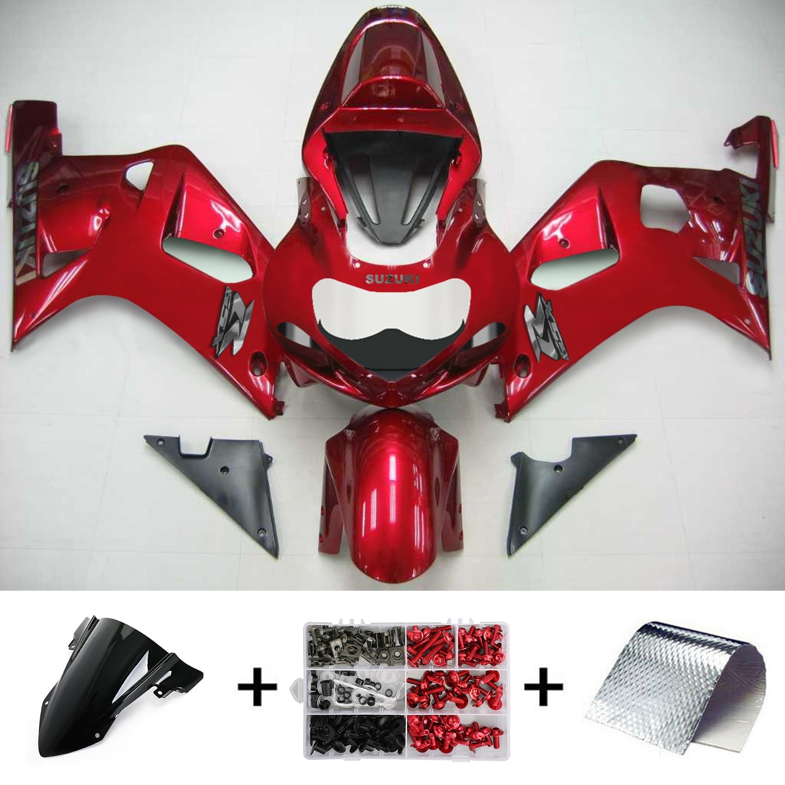 2001-2003 Suzuki GSXR750 K1 Amotopart Kit de carenado de inyección Carrocería Plástico ABS # 124