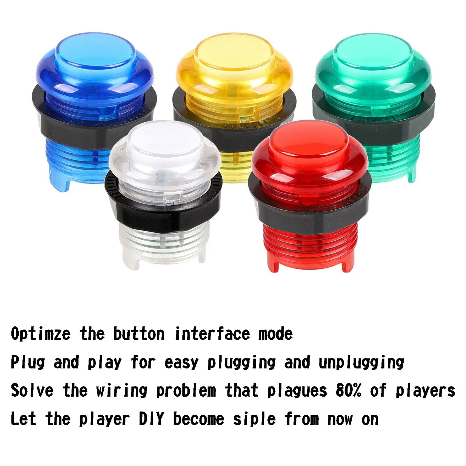 1 Player LED Arcade DIY Part Kit USB Encoder to PC Video Games Gamepads Joystick