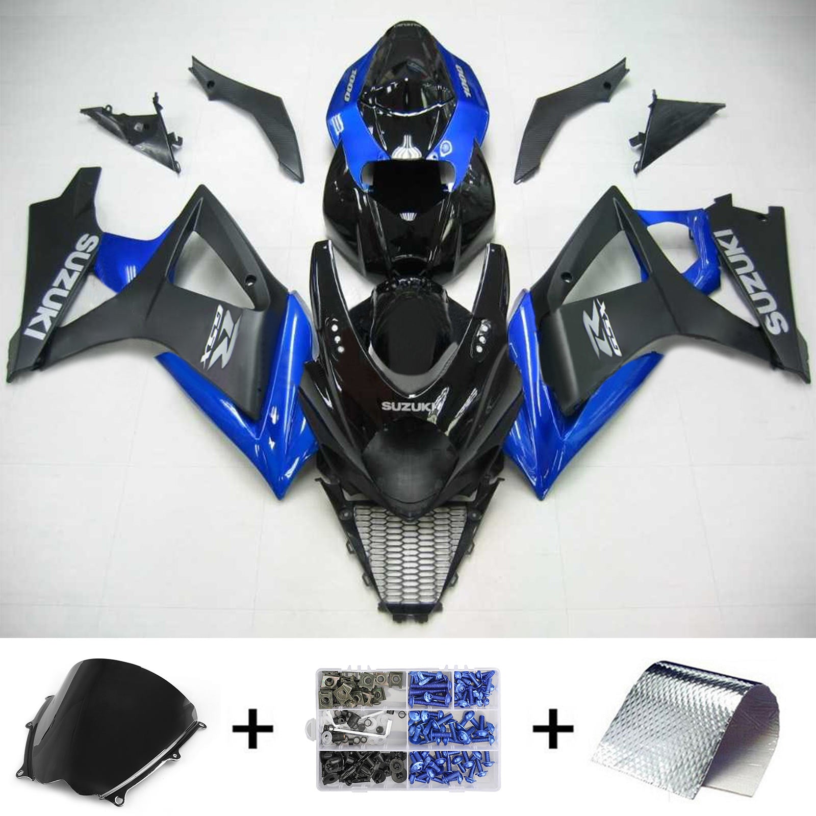 2007-2008 Suzuki GSXR1000 K7 Amotopart Kit de carénage d'injection carrosserie plastique ABS #106