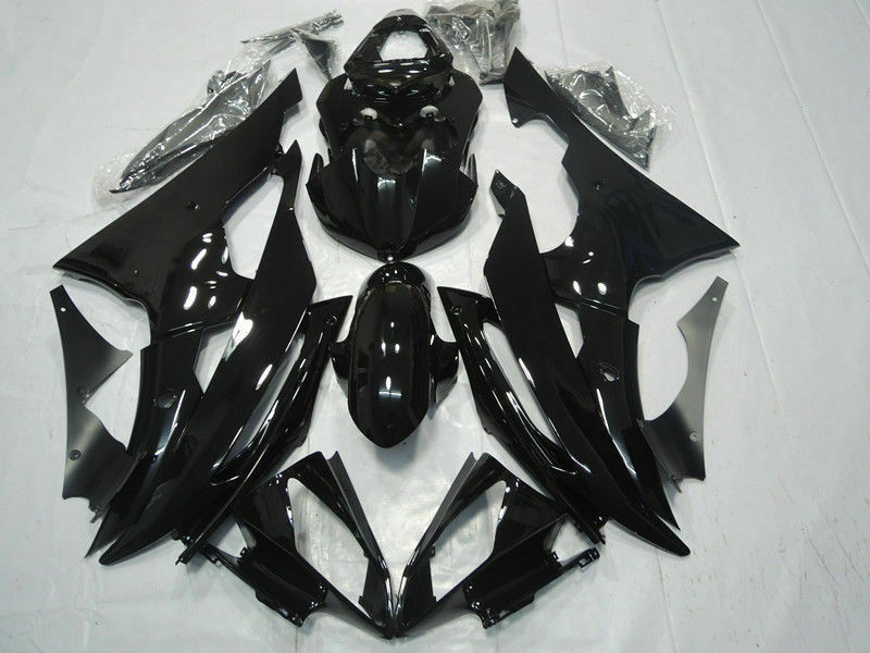 Fairing Injection Plastic Body Kit Fit For YAMAHA YZF-R6 2008-2016 Gloss Black Generic