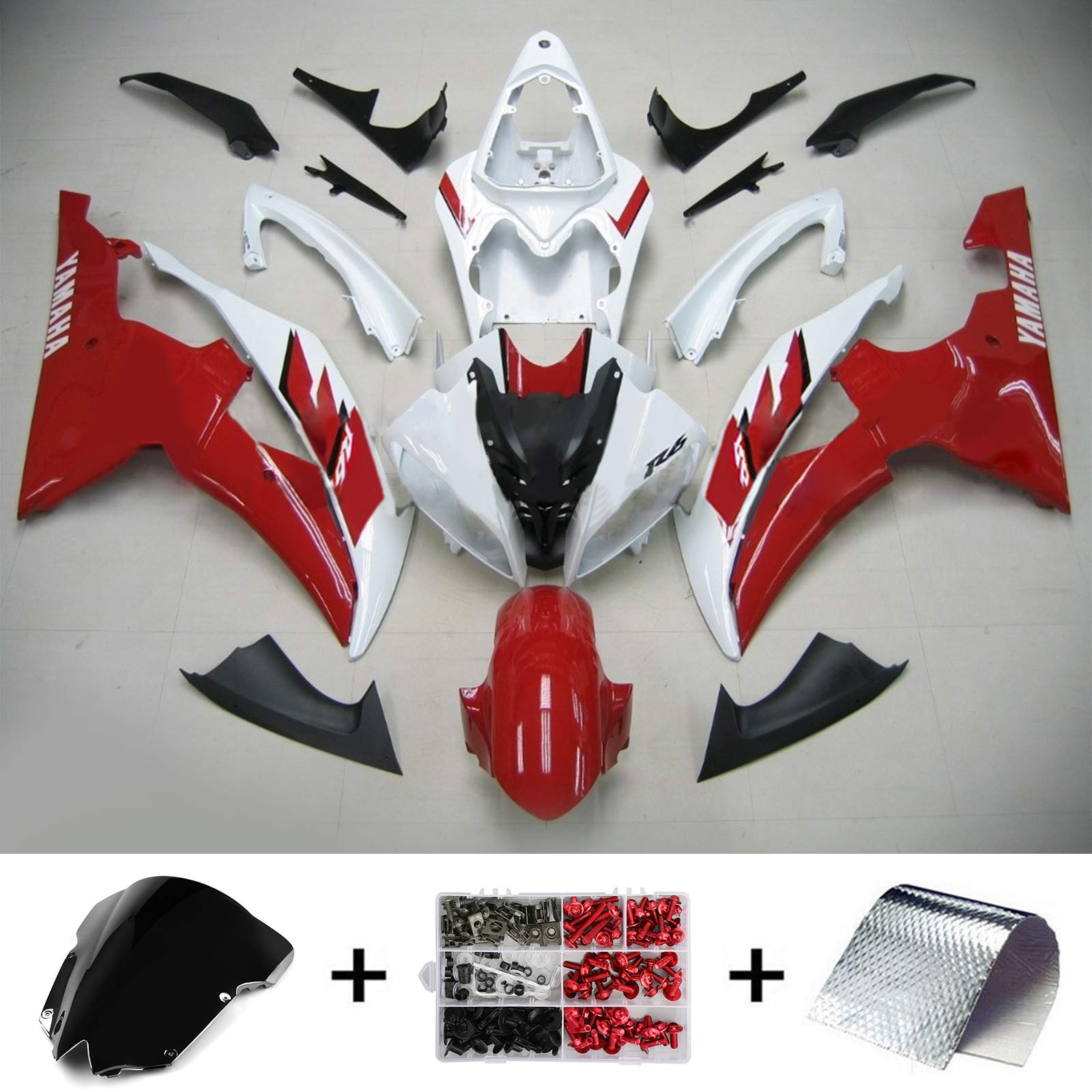 2008-2016 Yamaha YZF 600 R6 Injection Fairing Kit Bodywork Plastic ABS #165