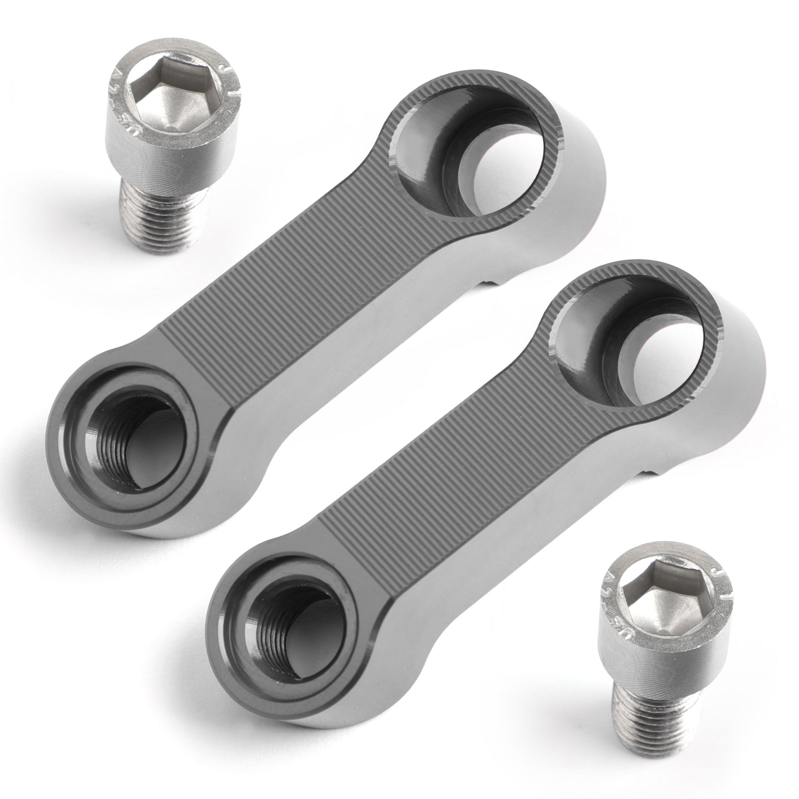 Paar ALU 10 mm motorfiets spiegelverhoger verlengadapterbevestigingen motorfiets titanium generiek