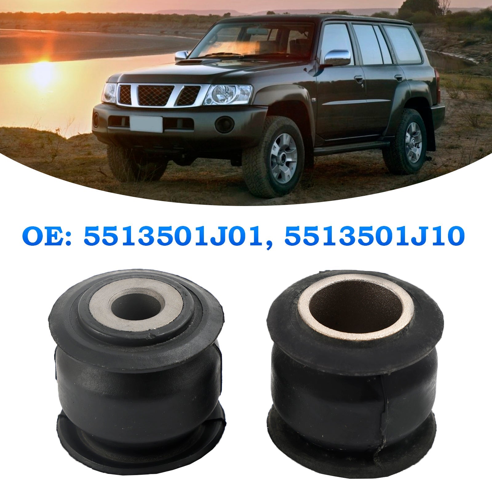 Sway Bar Rod Bush Rubber Chassis End Kit Paar voor Nissan Patrol GQ Y60 GU Y61