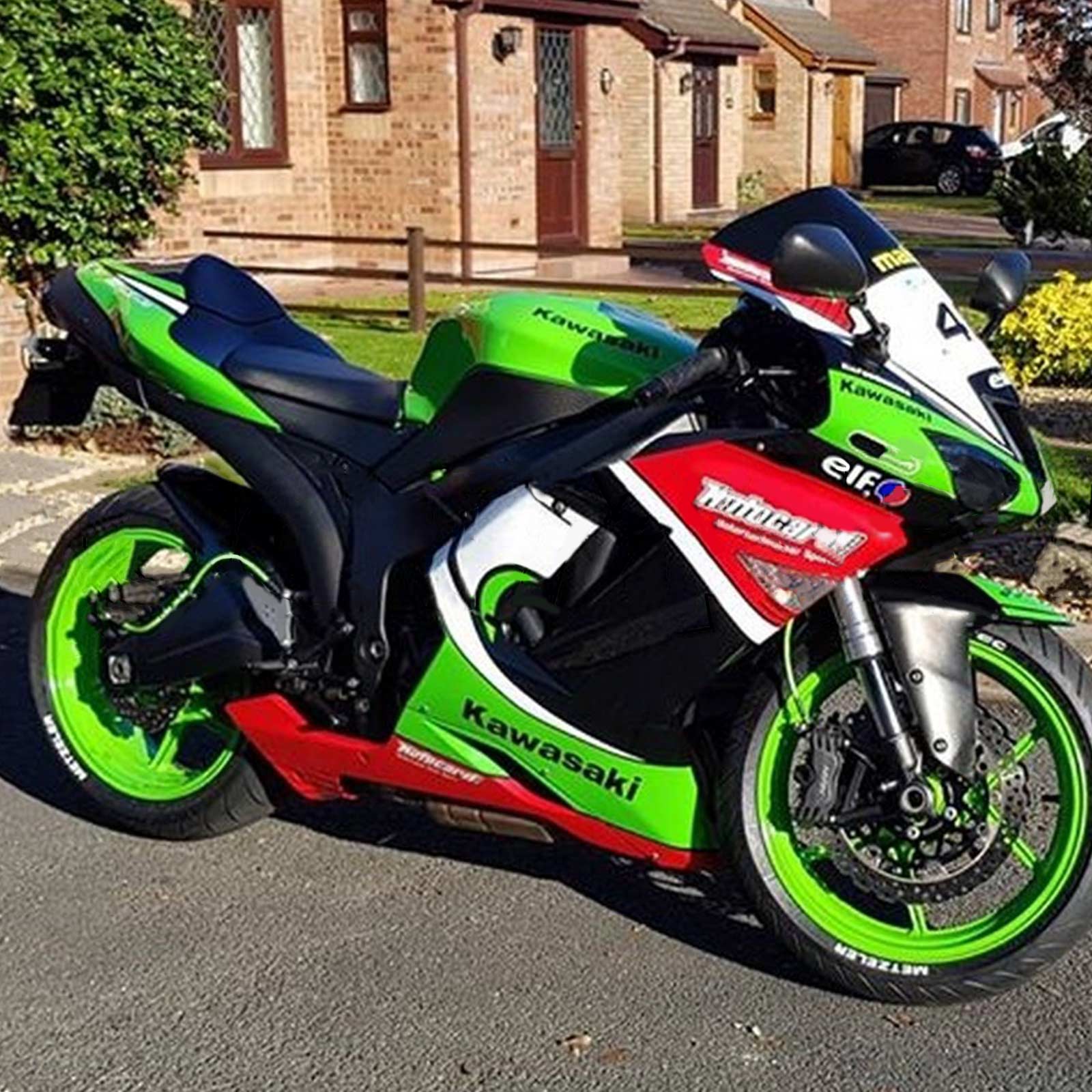 2007-2008 Kawasaki ZX6R 636 Amotopart Injection Fairing Kit Bodywork Plastic ABS #125