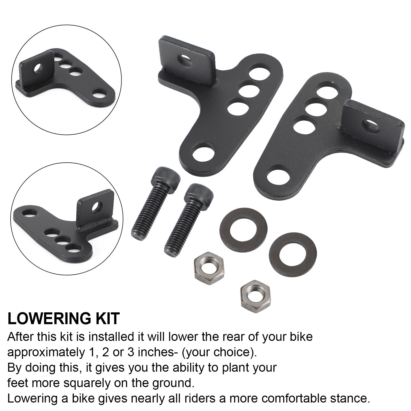 Kit de liens d'abaissement arrière réglables 1-3 ", pour Sportster XL883 1200 1988-1999