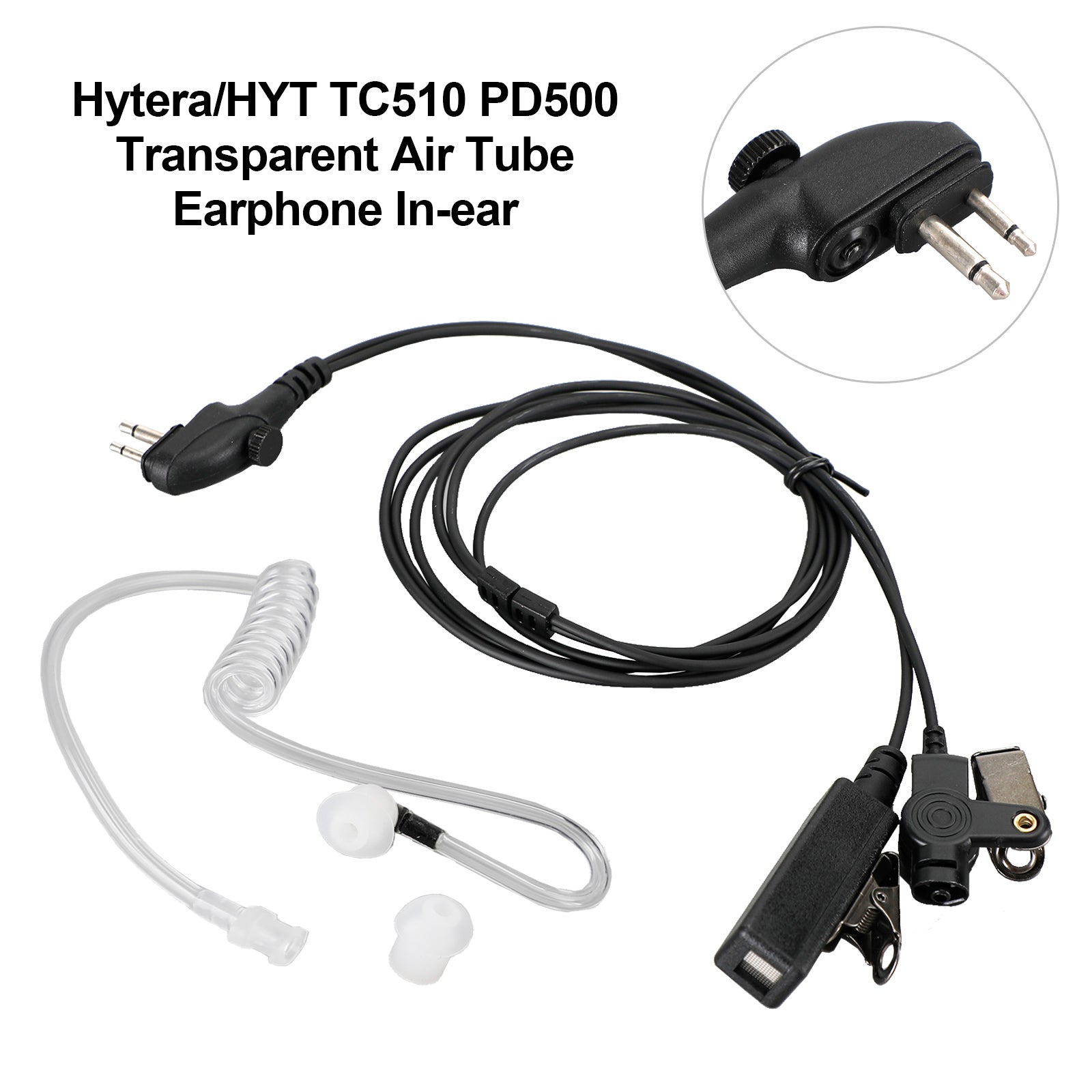 Akoestische Luchtbuis Headset PTT Geschikt voor HYT TC-518 TC-580 TC-600 TC-610 TC-618