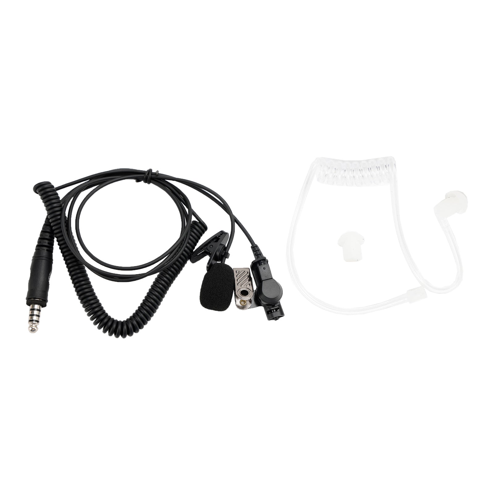 7.1-A3 in-ear-headset Enkel luisterende transparante luchtbuis-oortelefoon met microfoon