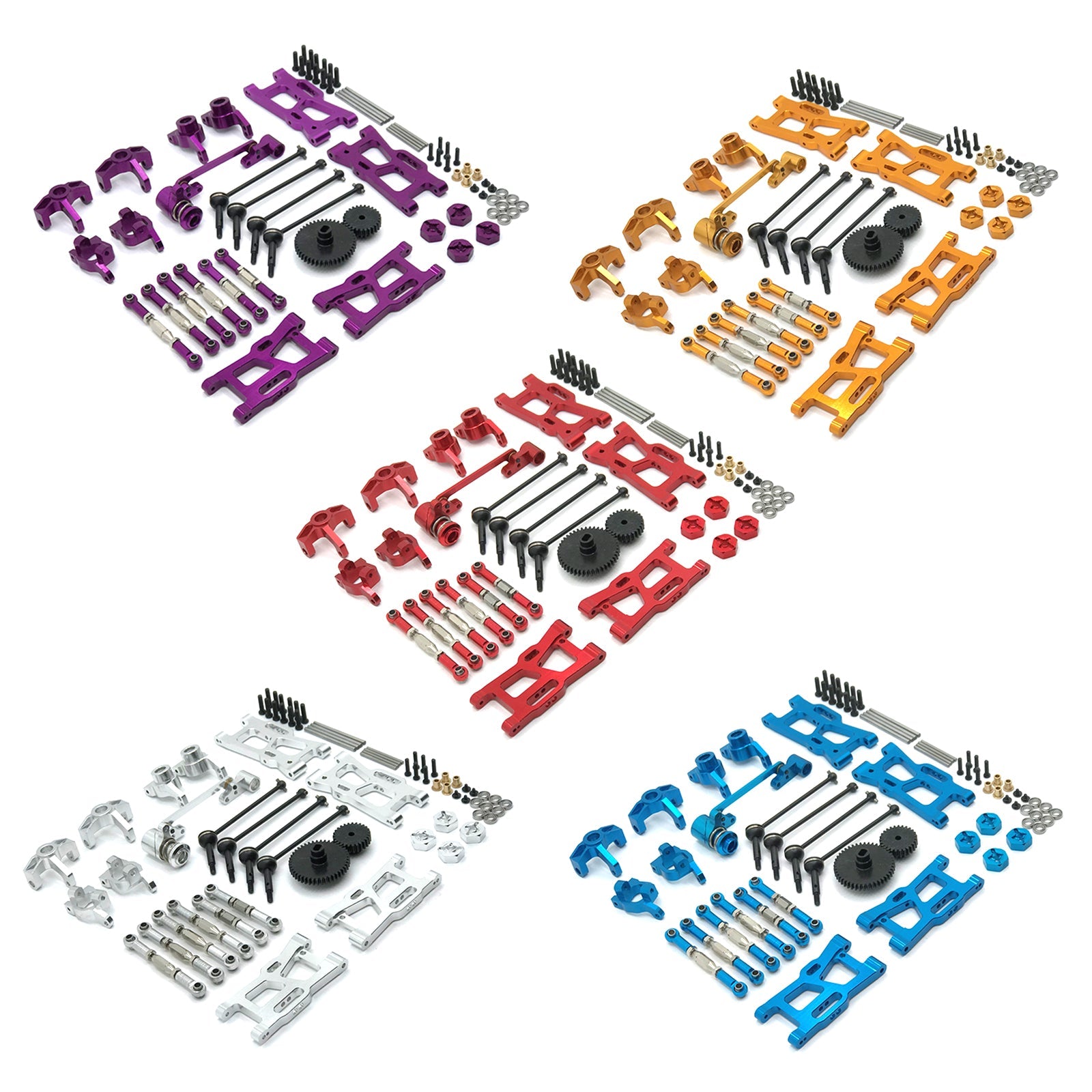 Kits de mise à niveau en métal 1/12 1/14 RC pour Wltoys 144001 144002 124016 124017 124018