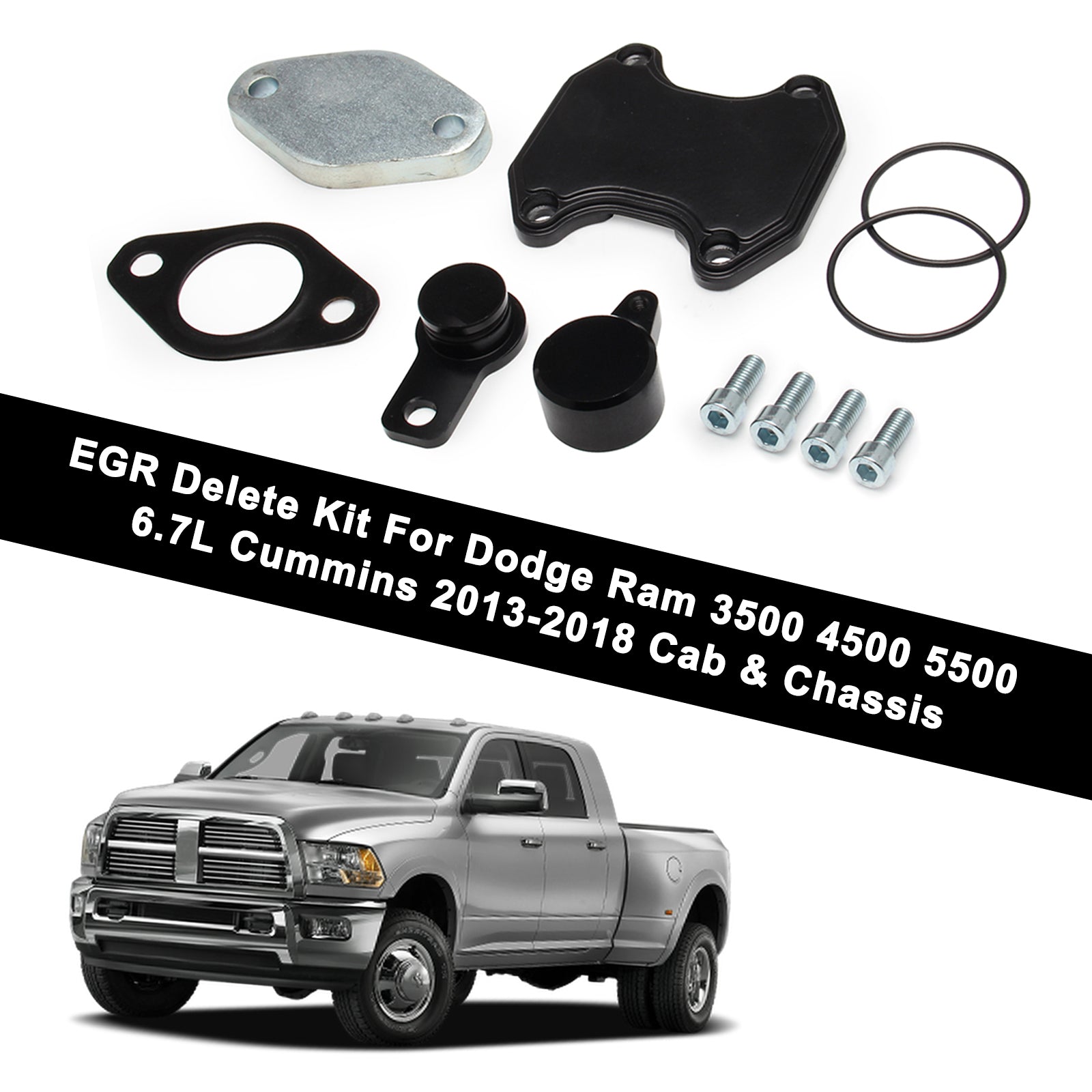 EGR Delete Kit w/Radiating pipe for 2011-2023 Ford 6.7L Powerstroke Diesel