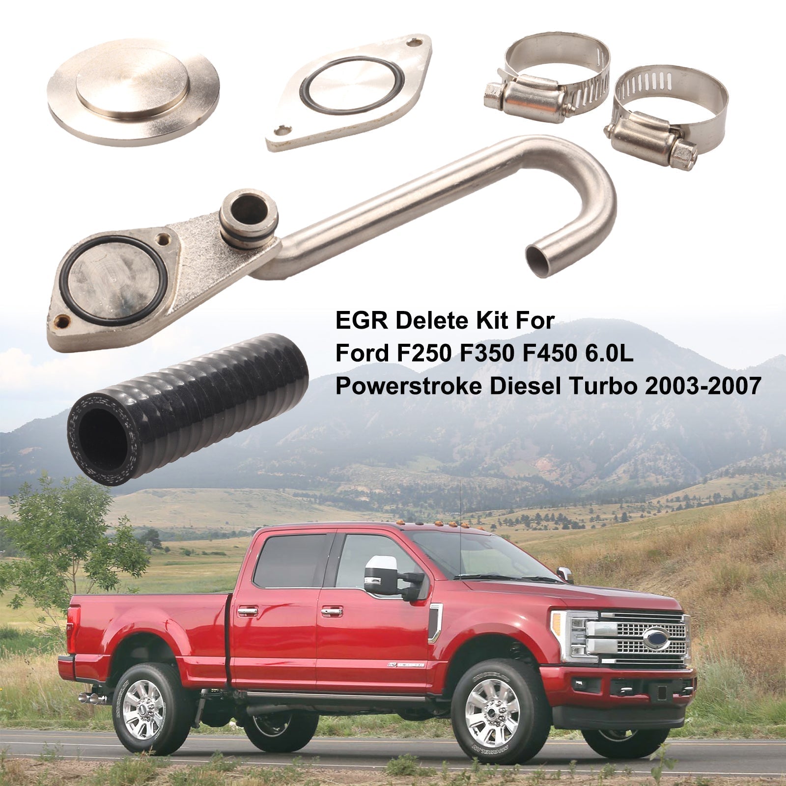 2005 Ford F250 Super Duty Lariat Crew Cab Pickup 4 portes 6,0 L Kit de suppression EGR