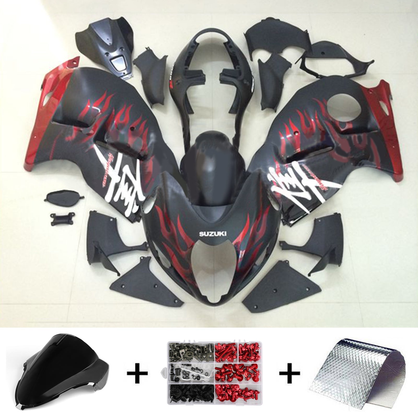 1999-2007 Suzuki Hayabusa GSX1300R Kit de carénage d'injection carrosserie plastique ABS # 137