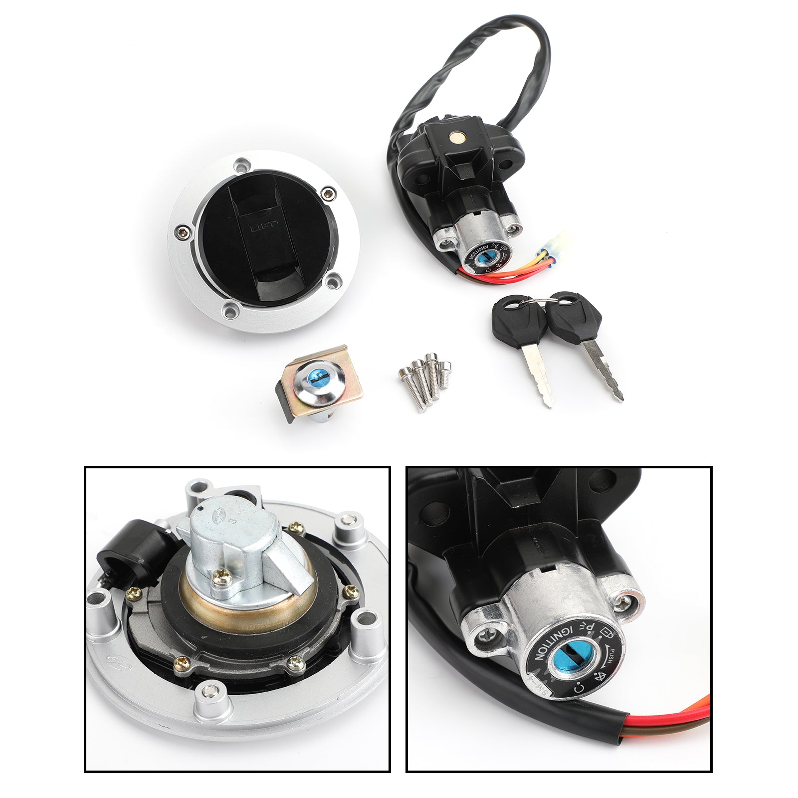 Suzuki GSXR1000 SV650 A/SF/S SFV650 SV1000 Contactslot Brandstof Gas Cap Lock Sleutels 37000-16820