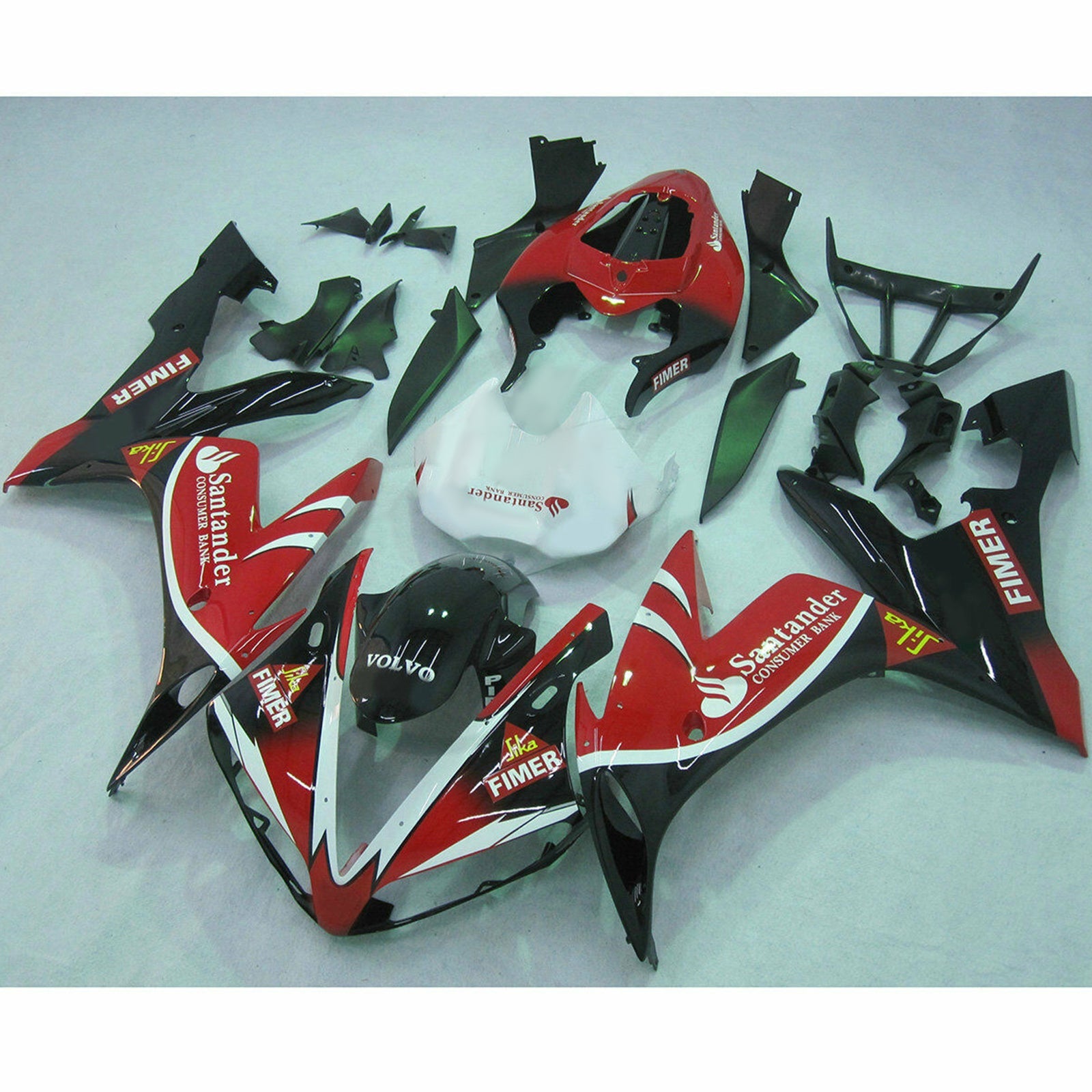 2004-2006 YAMAHA YZF R1 YZF-R1 Red Black Amotopart Injection Fairing Bodywork #26