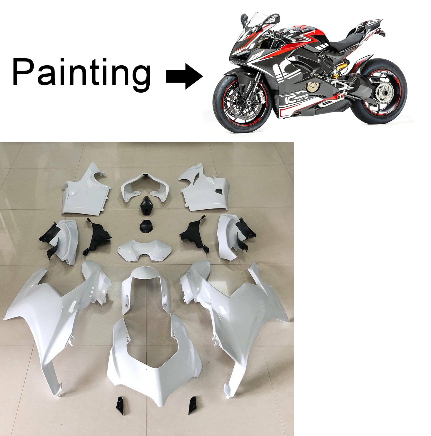 2018-2019 Ducati Panigale V4 V4S V4SP Injection Kit de carénage Bodywork # 103 AMOTOPART