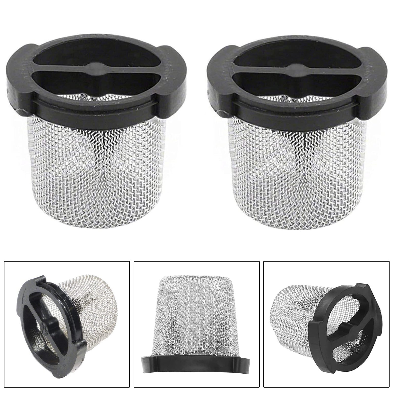 2Pcs Polaris Cleaner 6-504-00 Wall Fitting & Quick Disconnect Filter Screen