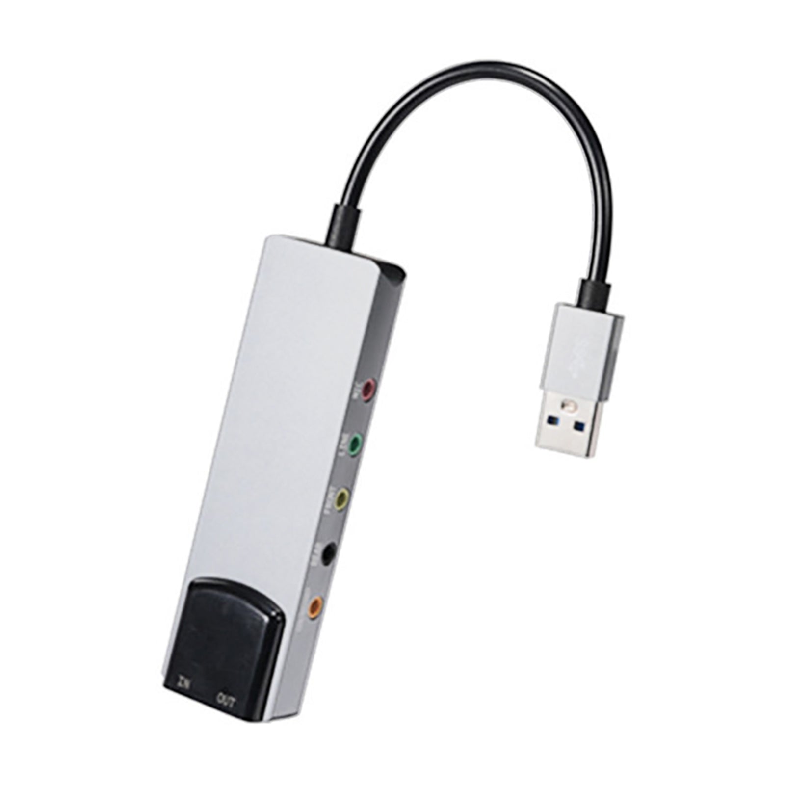 Nouveau Alliage d'aluminium USB Fiber optique SPDIF carte ordinateur externe multifonction