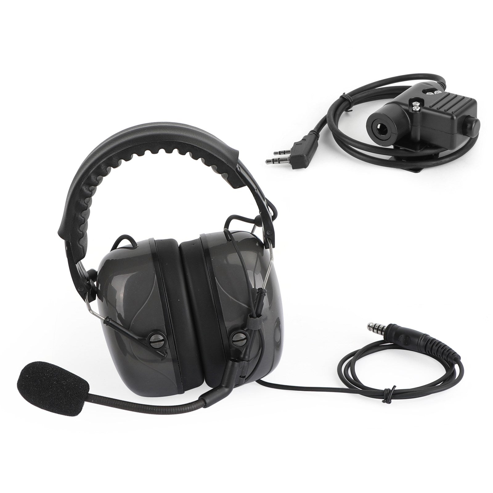 Verstelbare ruisonderdrukkende headset geschikt voor Kenwood BaoFeng TK3107 TK3207