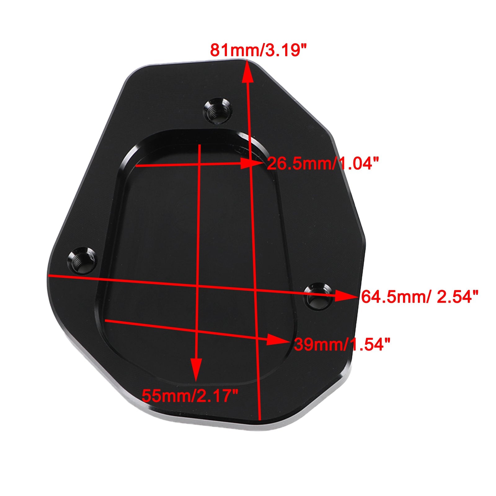 Coussinet de plaque d'agrandissement de béquille adapté pour Triumph Trident 660 2021 – 2022 générique