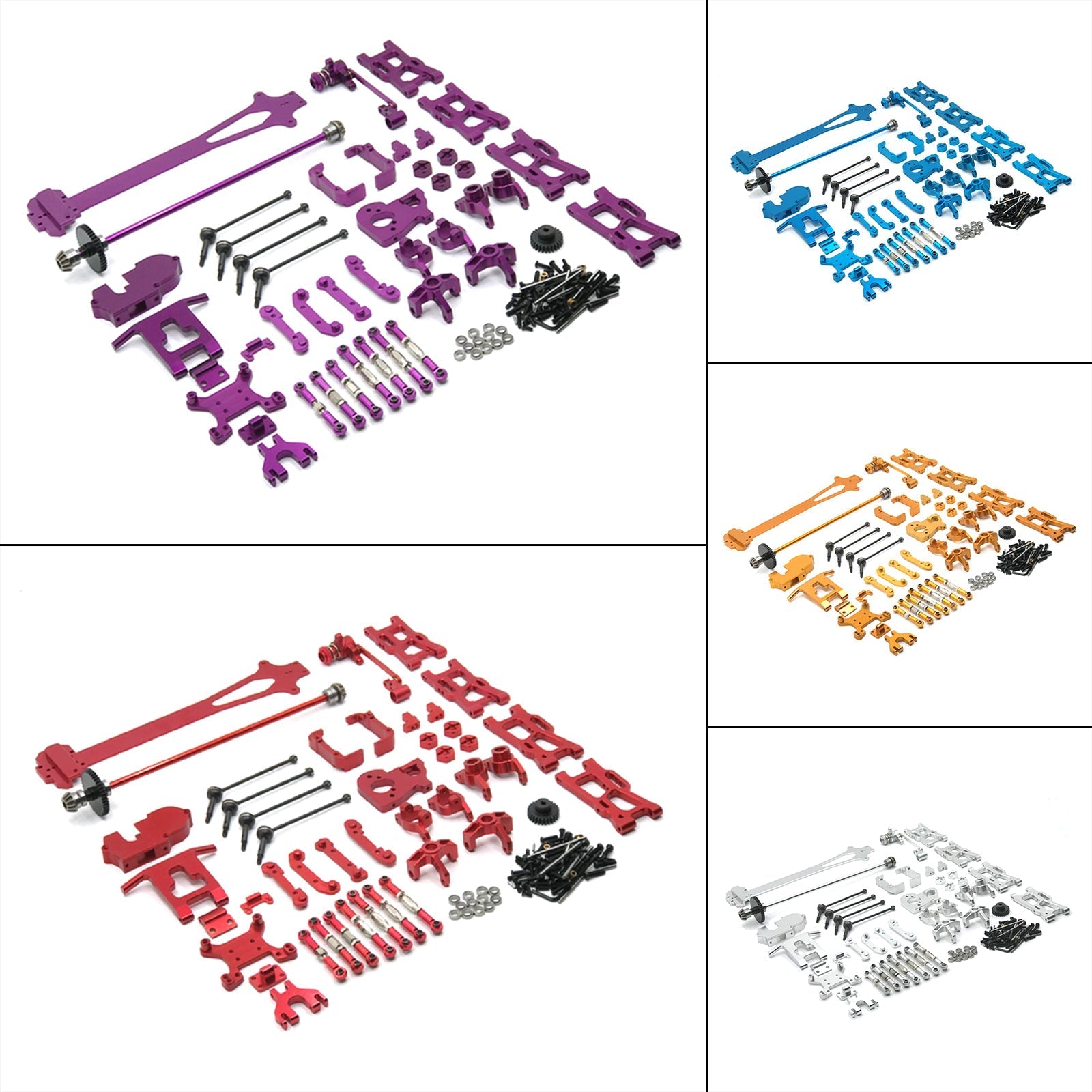 45 Stuks Volledig Metalen RC Truck Upgrade Onderdelen Voor Wltoys 1:12 124018 124019 RC Auto