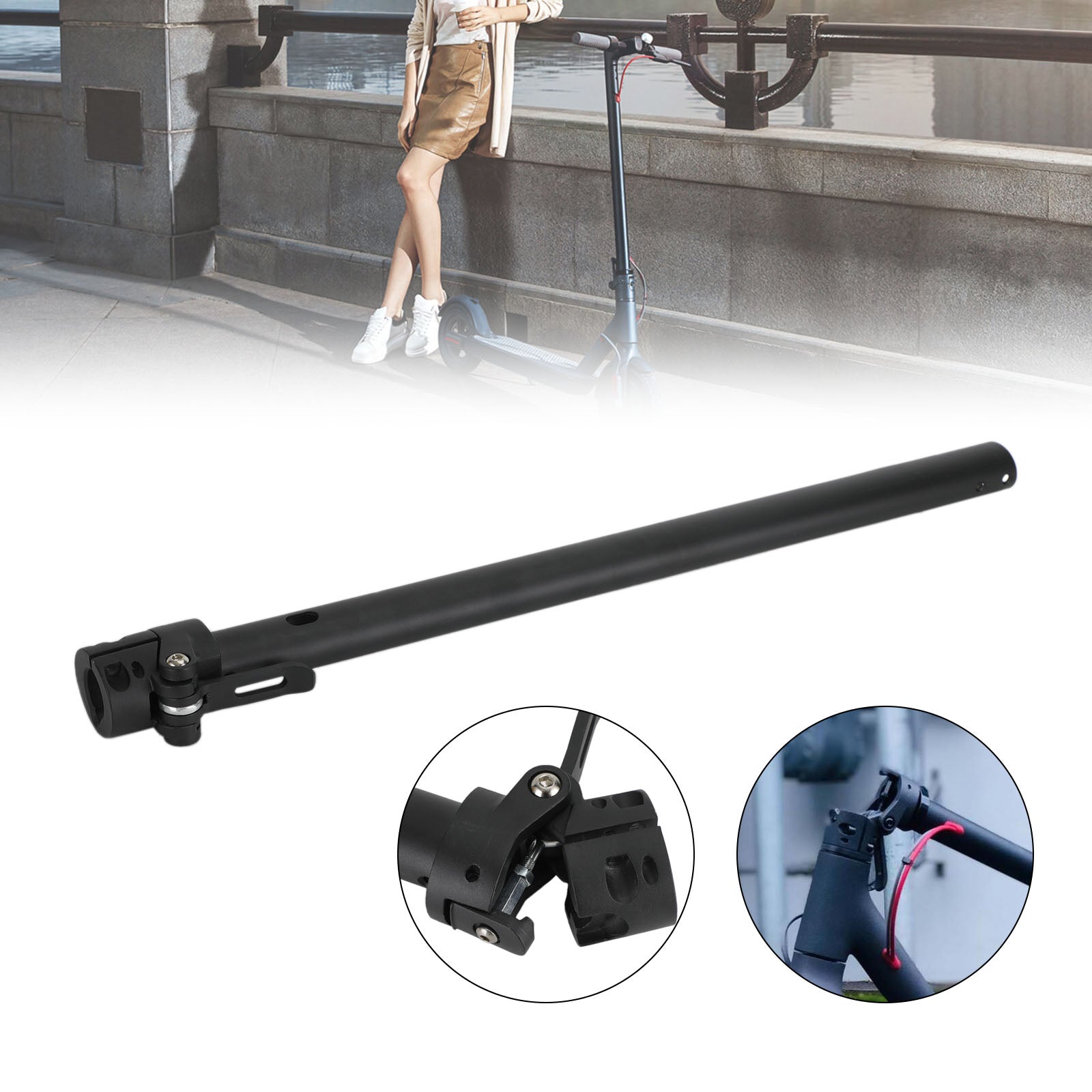 25.6" Folding Pole For Xiaomi M365 Electric Scooter Accessories Replacement