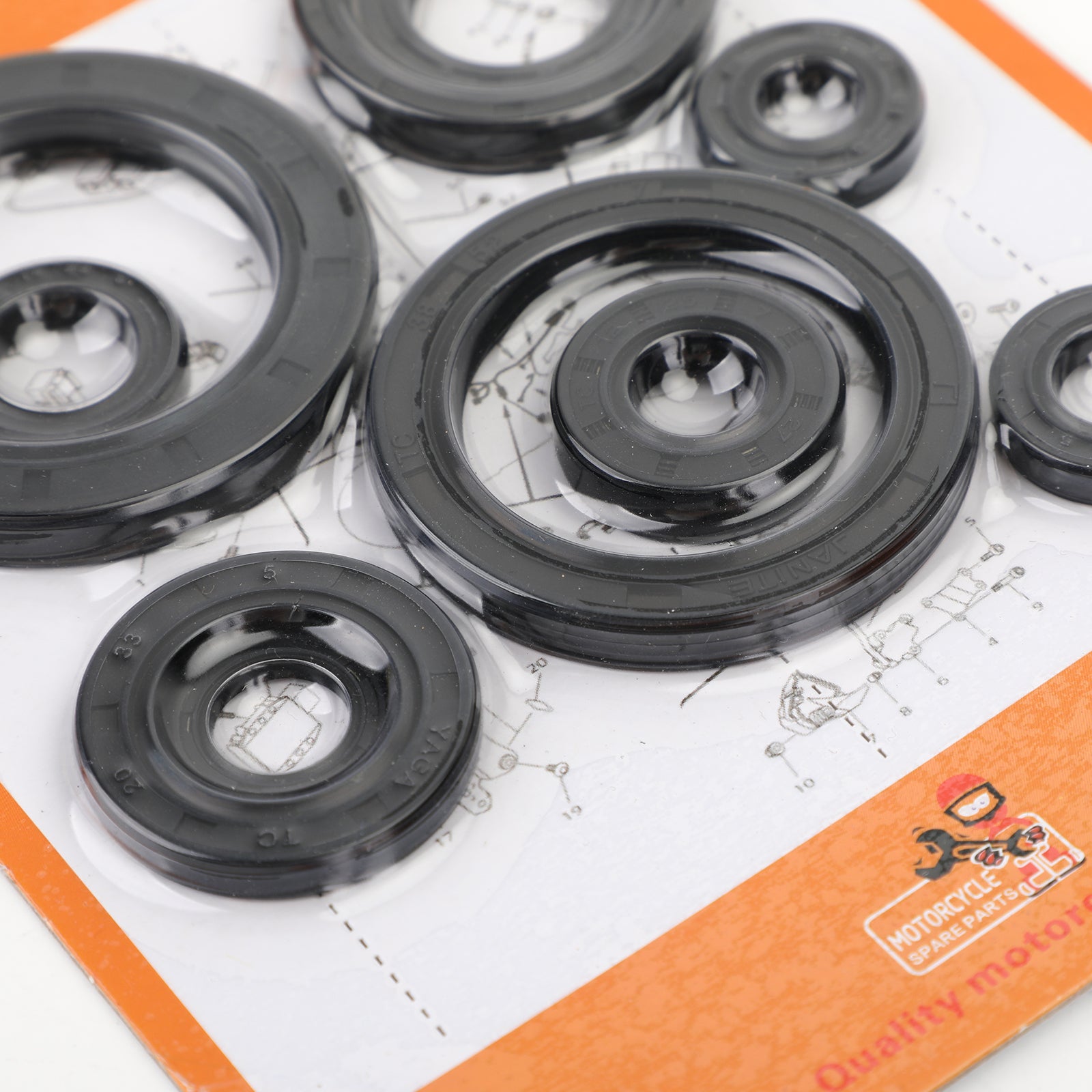 10pcs Engine Oil Seal Kit Set for Honda CRF450R CRF 450 2002-2006 2005 2004 2003 Generic