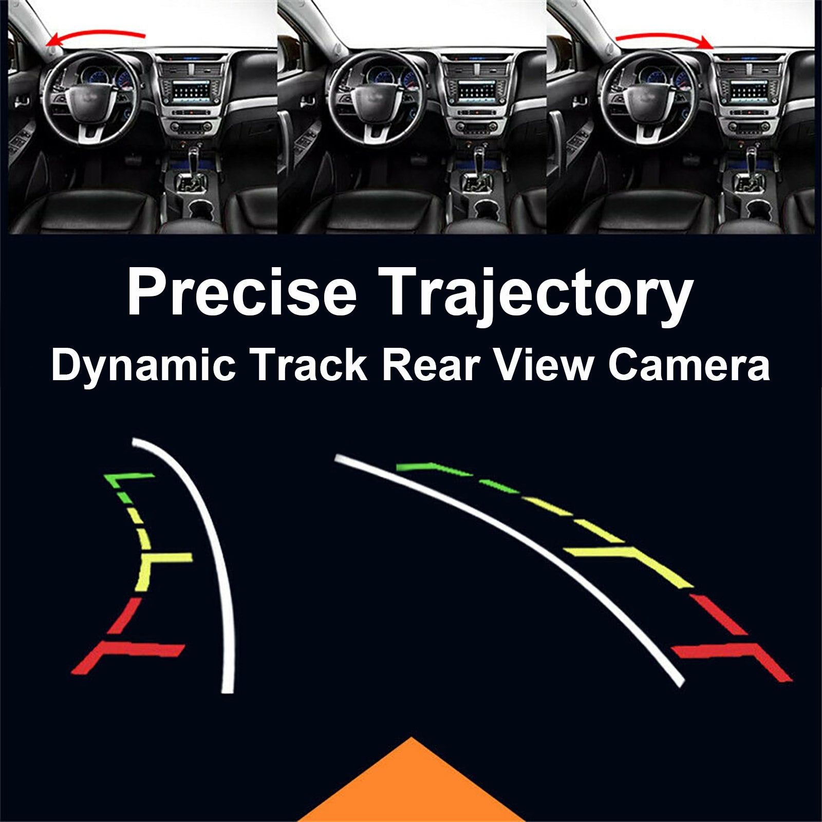 Dynamic Trajectory Parking Line Truck SUV Car Backup Night View Rear View Camera