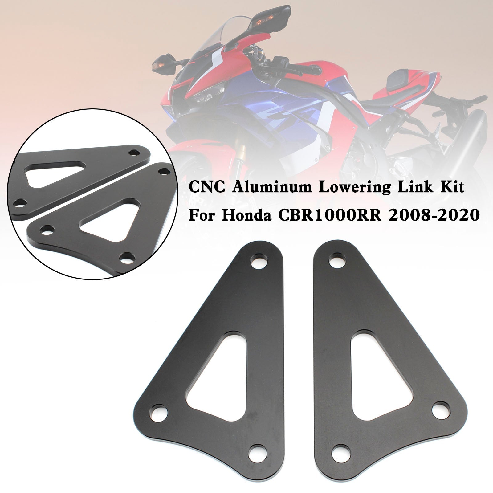 Kit de maillons d'abaissement en aluminium CNC Honda CBR1000RR 2008-2020 40 mm