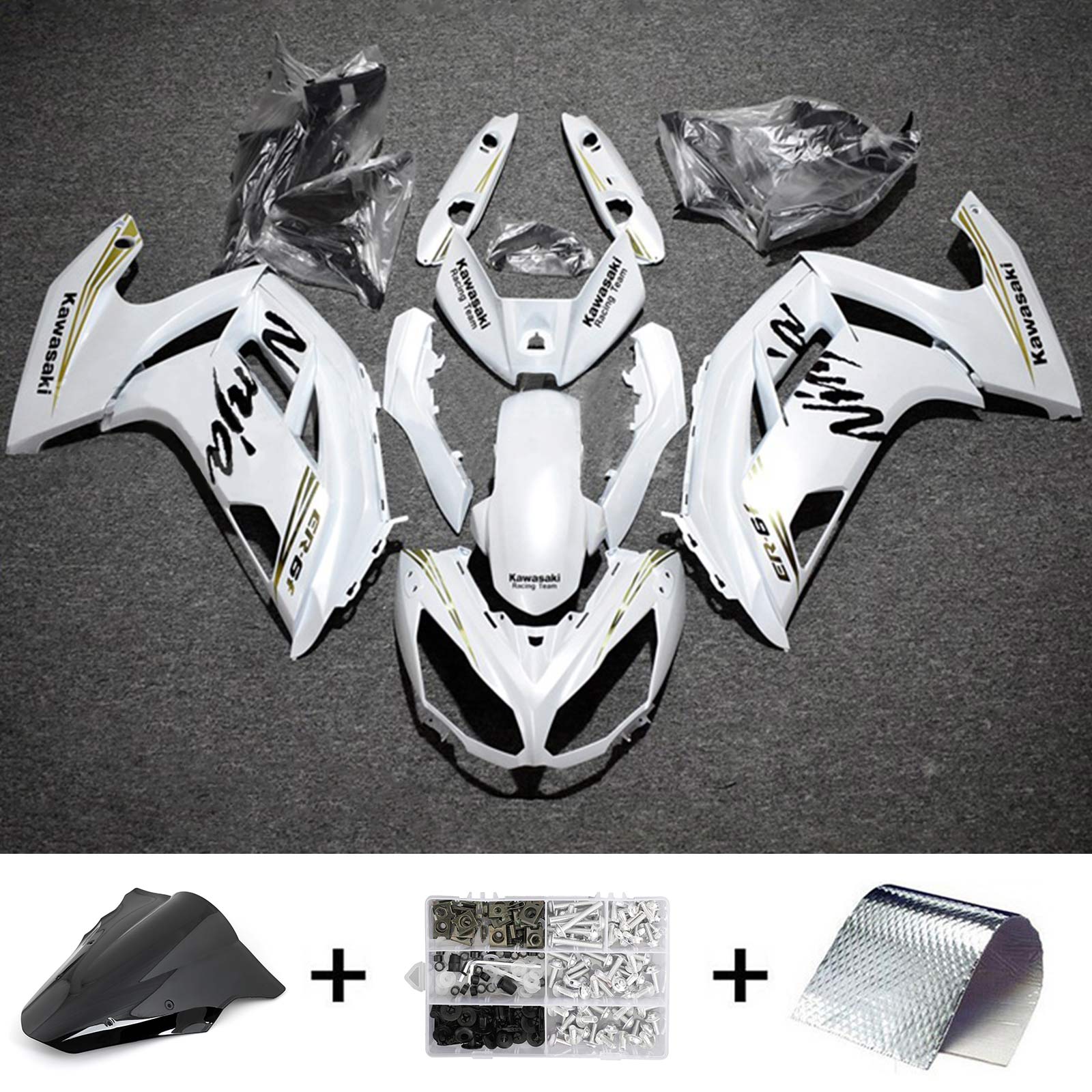 2012-2016 Kawasaki ER6F Ninja650 Amotopart Injection Fairing Kit Bodywork Plastic ABS #121