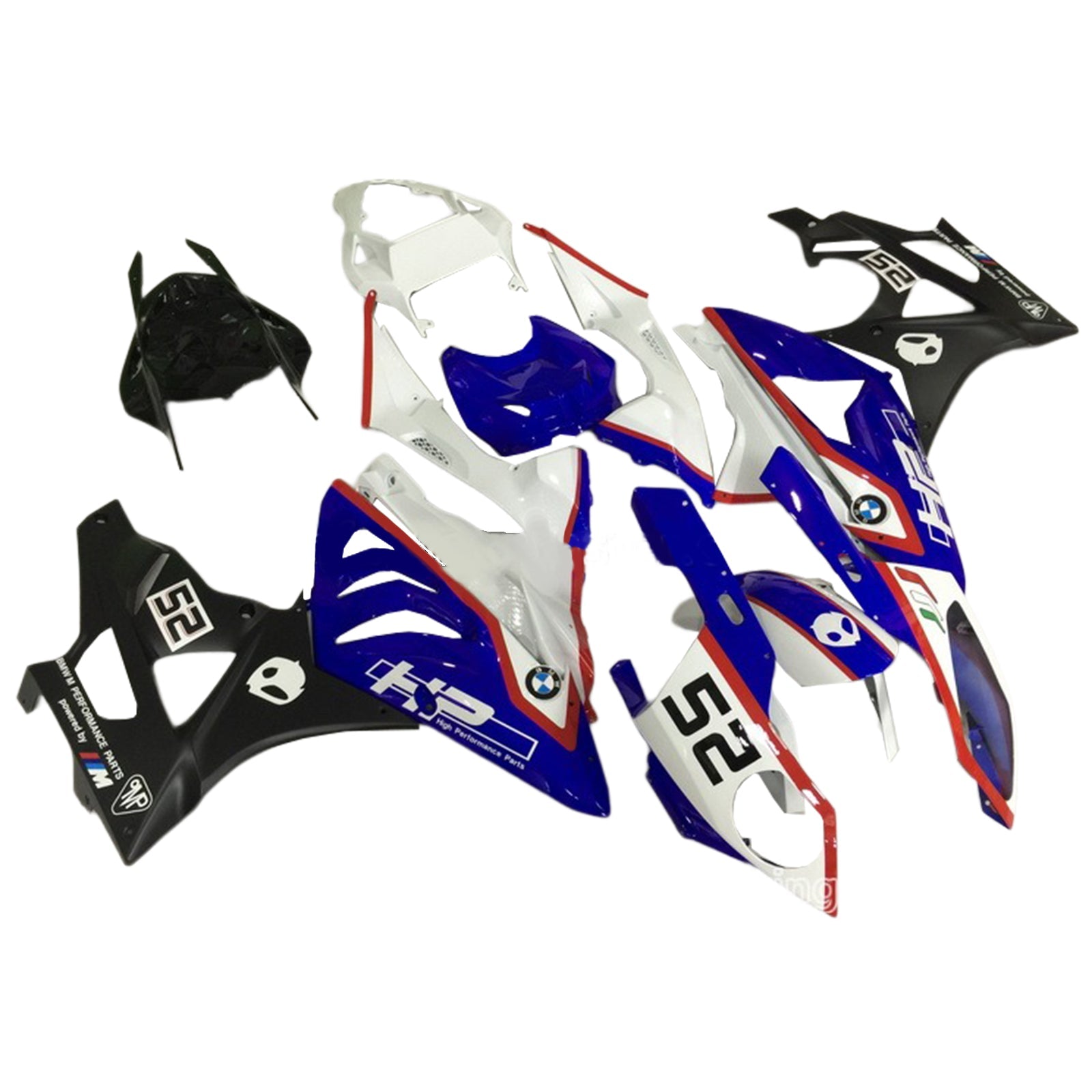 2009-2014 BMW S1000RR Kit de carénage carrosserie plastique ABS