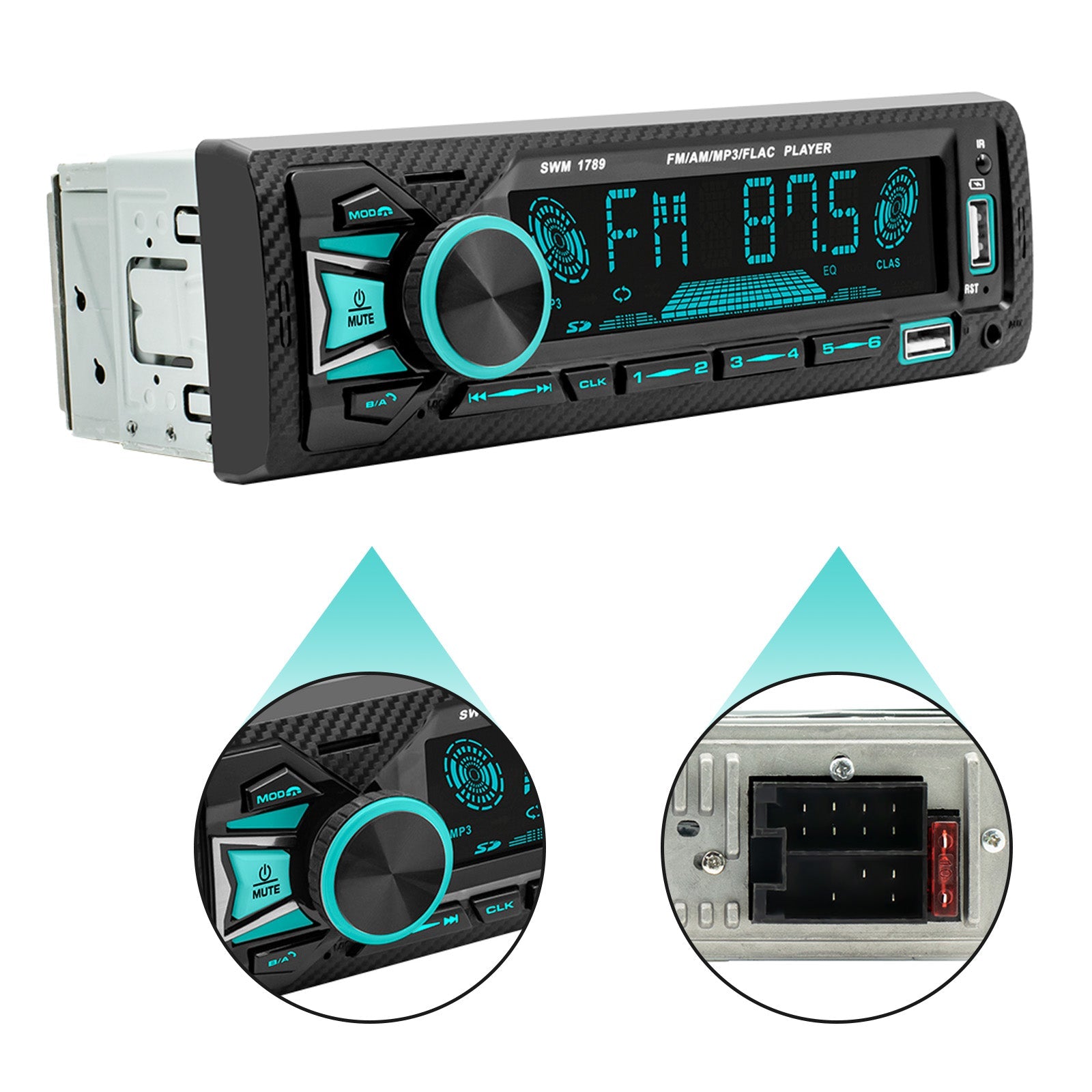 AI Voice Control Bluetooth Stereo Radio FM Car MP3 Player Card U Disk Car Radio