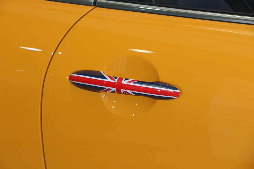 Mini Cooper R50 R52 R53 R55 Union Jack UK Flag Checkered Door Handle Cover Generic