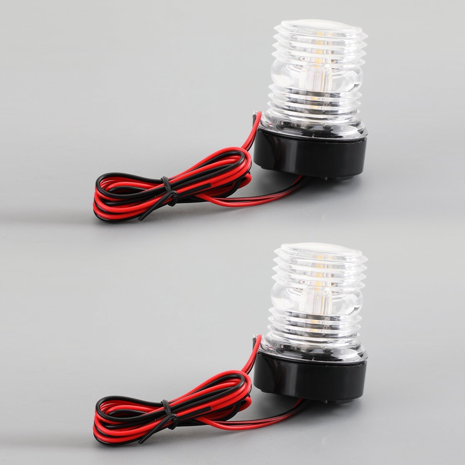 2 12V LED Navigation Signal Light Anchor Vessel Round Lamp For Marine Boat Yacht