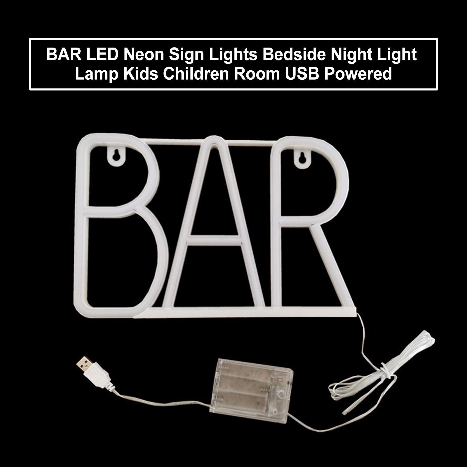 BAR LED Neon Sign Lights Nachtkastje Nachtlampje Lamp Kinderkamer USB-aangedreven