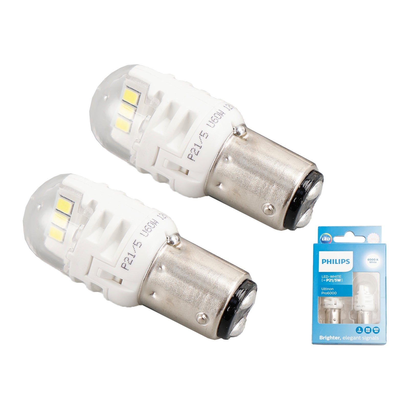 Voor Philips 11499CU60X2 Ultinon Pro6000 LED-WIT P21/5W 6000K 250/50lm