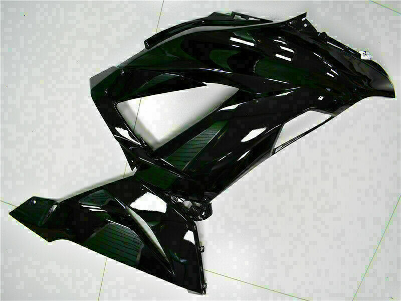 2013-2018 Kawasaki Zx6R Fairing Glossy Black Injection Plastic Kit